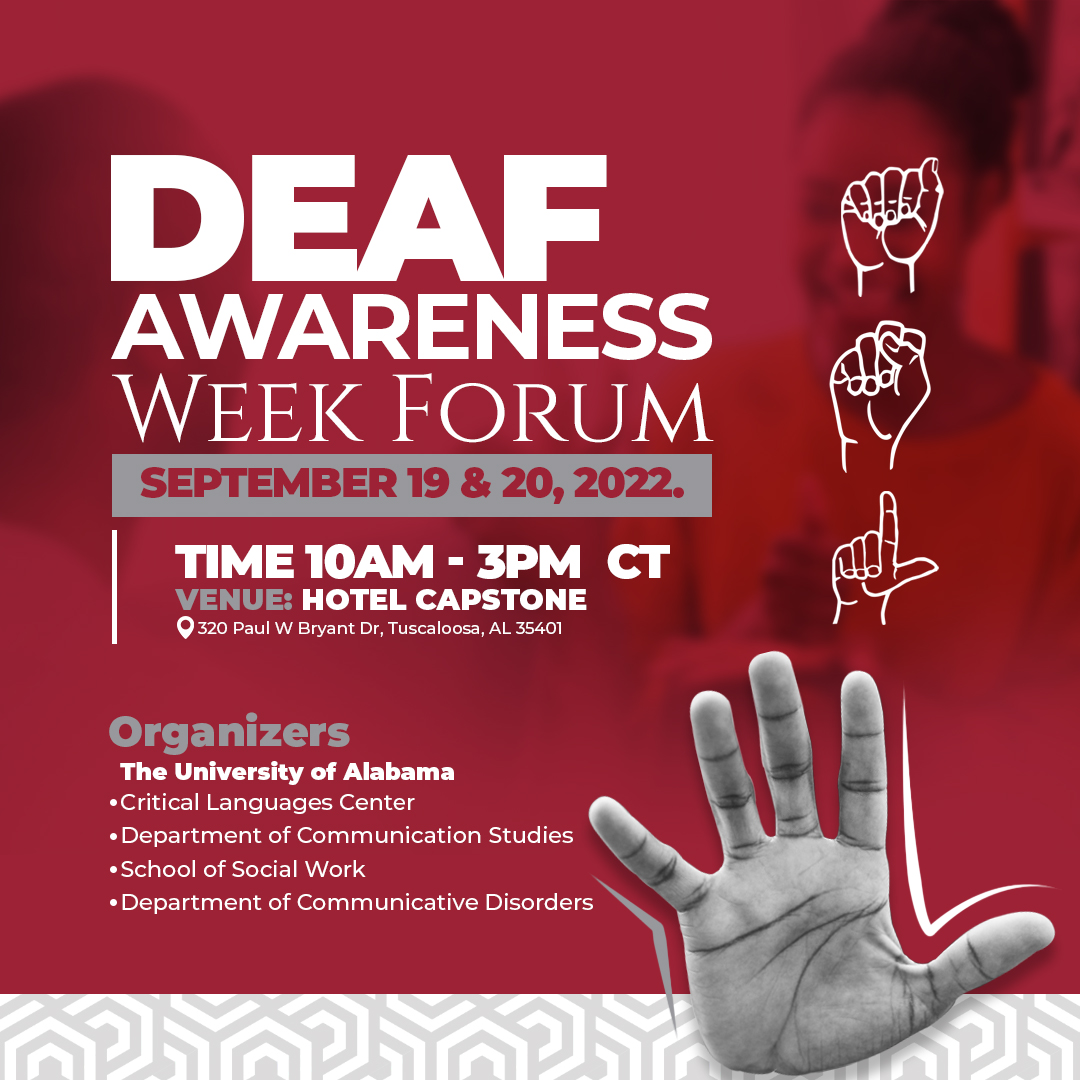 a poster for Deaf Awareness Week Forum