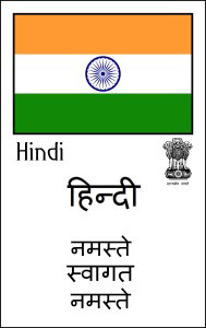 the national flag of India and some hindi text